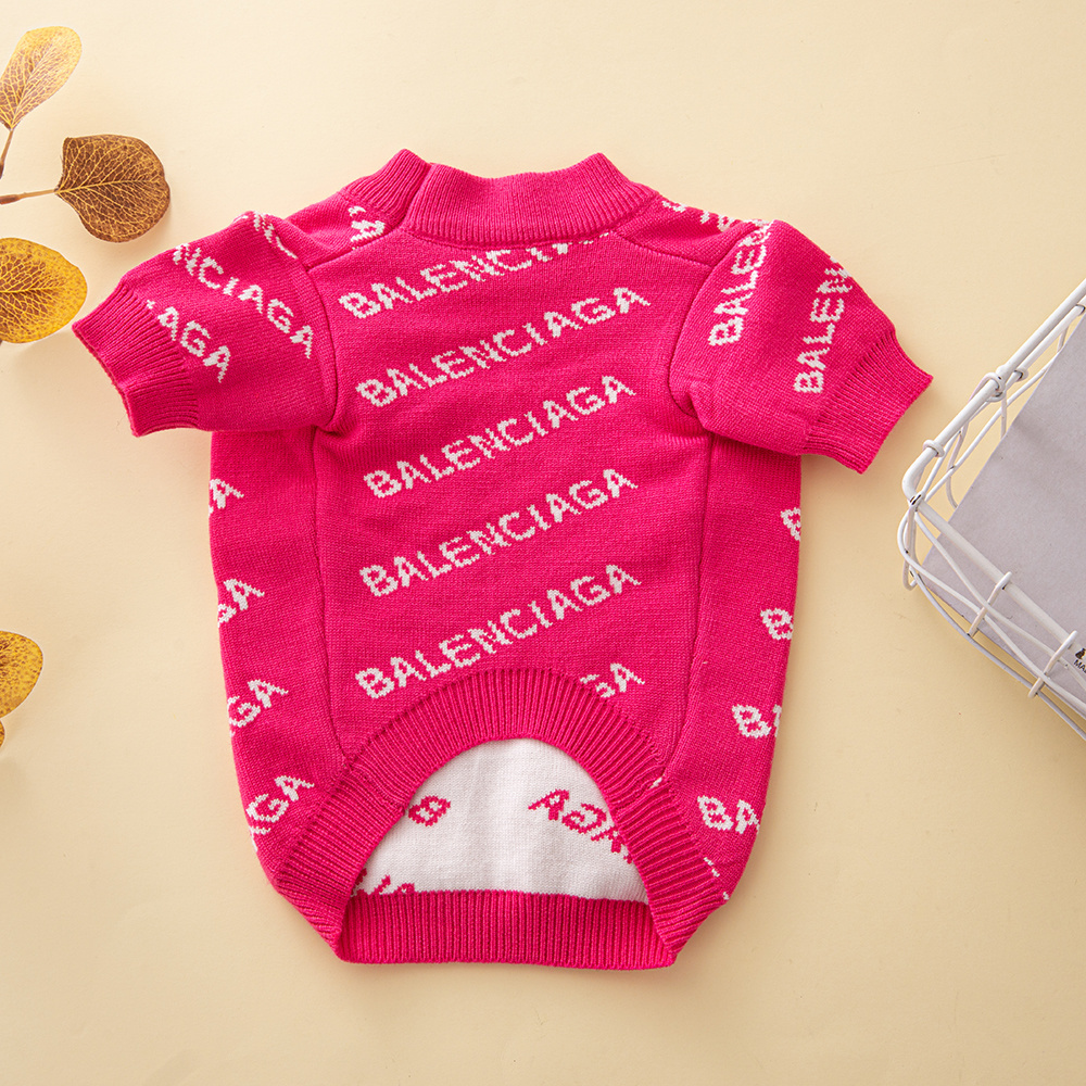 Free Shipping! Balen Style Luxury Dog Sweater – Designer High-Fashion Pet Knitwear | Wholesale & OEM/ODM Available