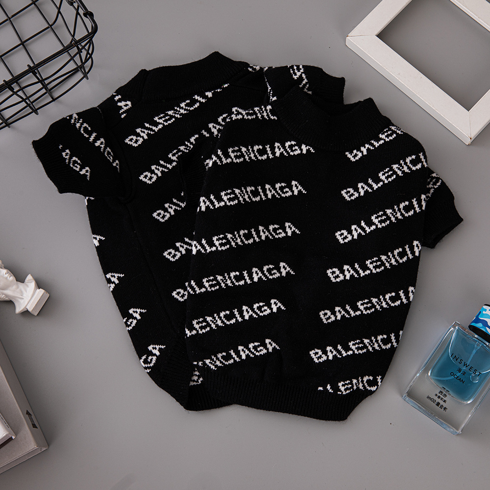 Free Shipping! Balen Style Luxury Dog Sweater – Designer High-Fashion Pet Knitwear | Wholesale & OEM/ODM Available