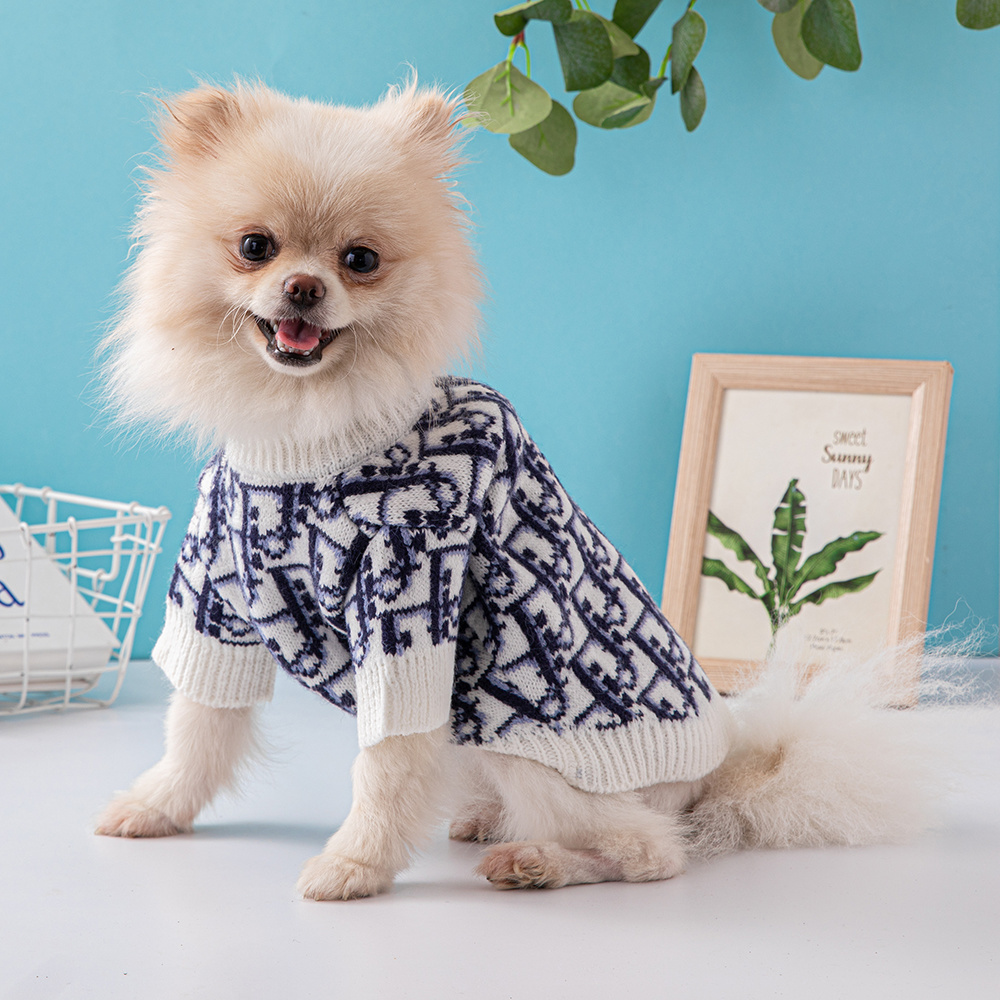 Free Shipping! Luxury Designer Dog Sweater - High-End Pet Fashion Knitwear | Custom Wholesale & ODM/OEM Available