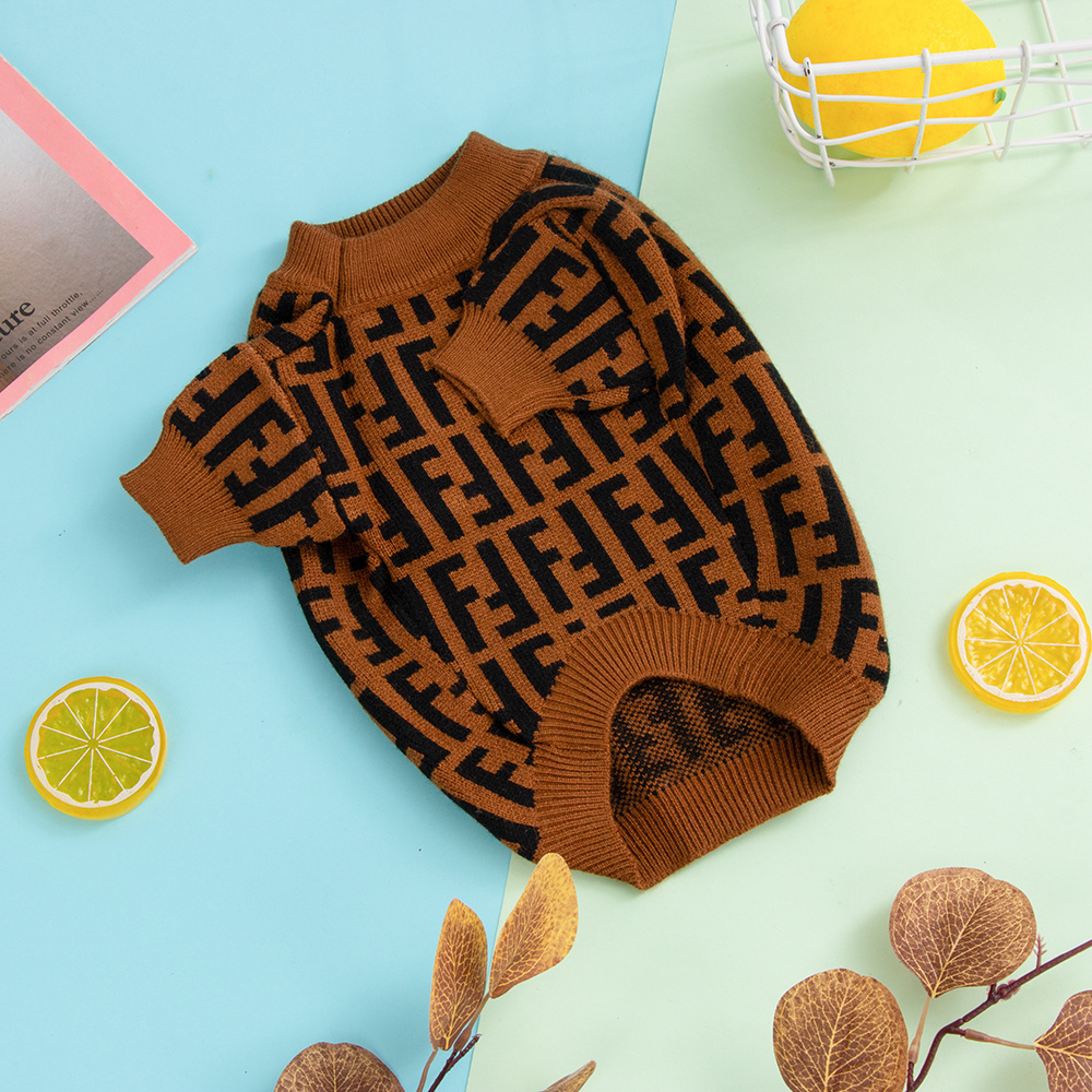 Free Shipping! Luxury Furdi Style Dog Sweater – High-End Designer Knitwear for Pets | Wholesale & Custom OEM/ODM