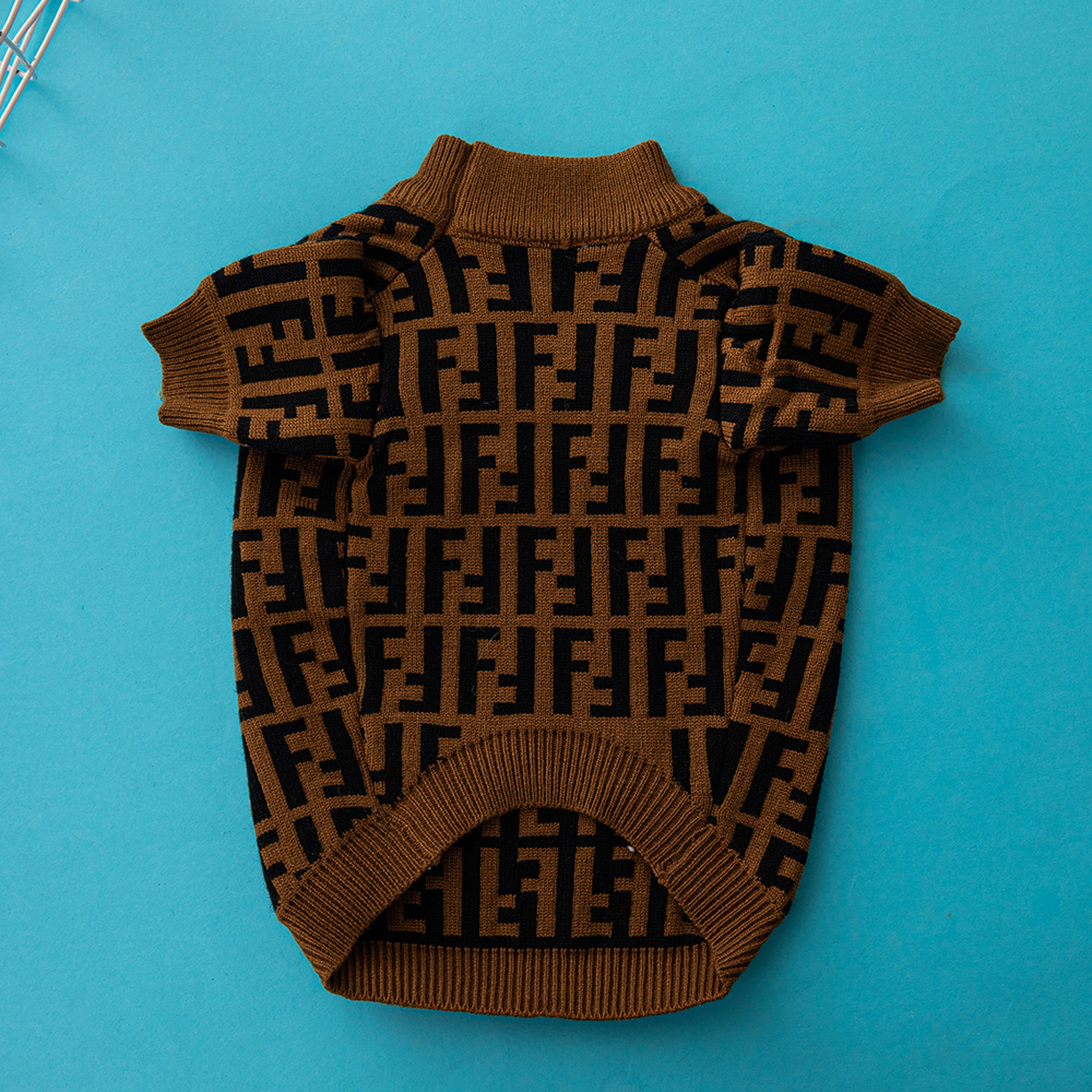 Free Shipping! Luxury Furdi Style Dog Sweater – High-End Designer Knitwear for Pets | Wholesale & Custom OEM/ODM