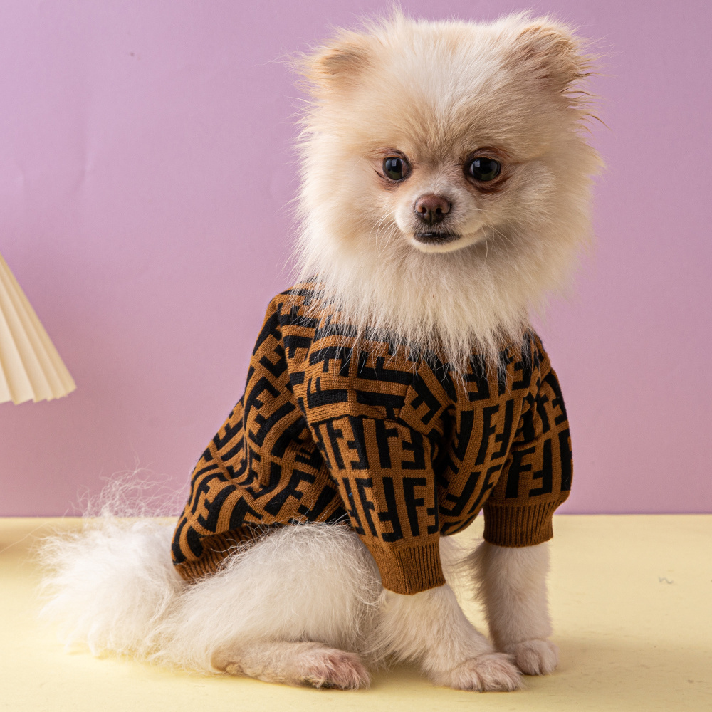 Free Shipping! Luxury Furdi Style Dog Sweater – High-End Designer Knitwear for Pets | Wholesale & Custom OEM/ODM