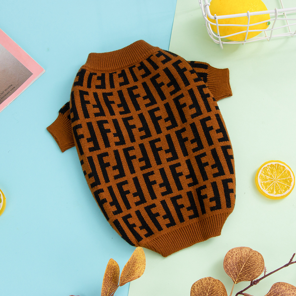 Free Shipping! Luxury Furdi Style Dog Sweater – High-End Designer Knitwear for Pets | Wholesale & Custom OEM/ODM
