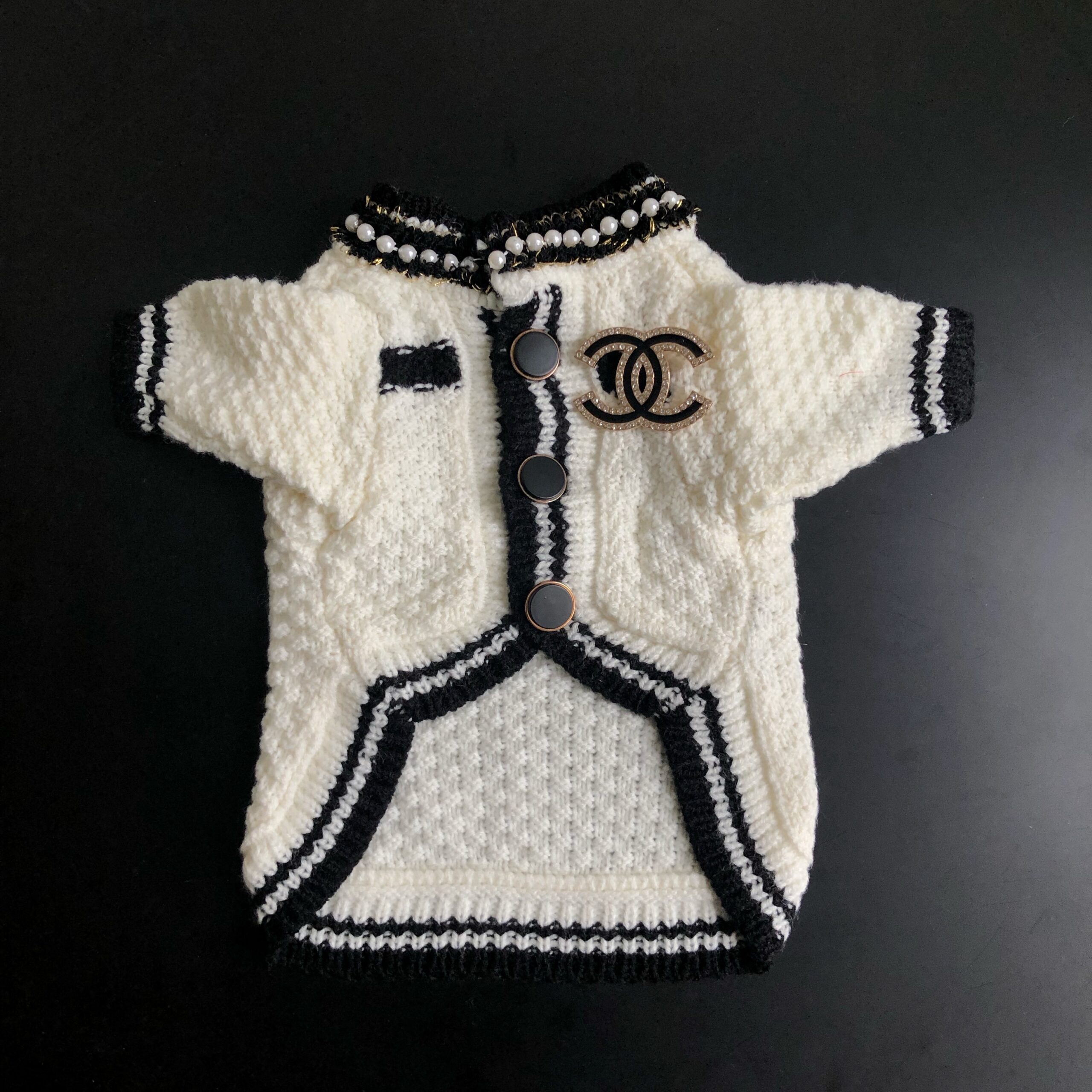 Designer dog clothes cc cardigan (1)