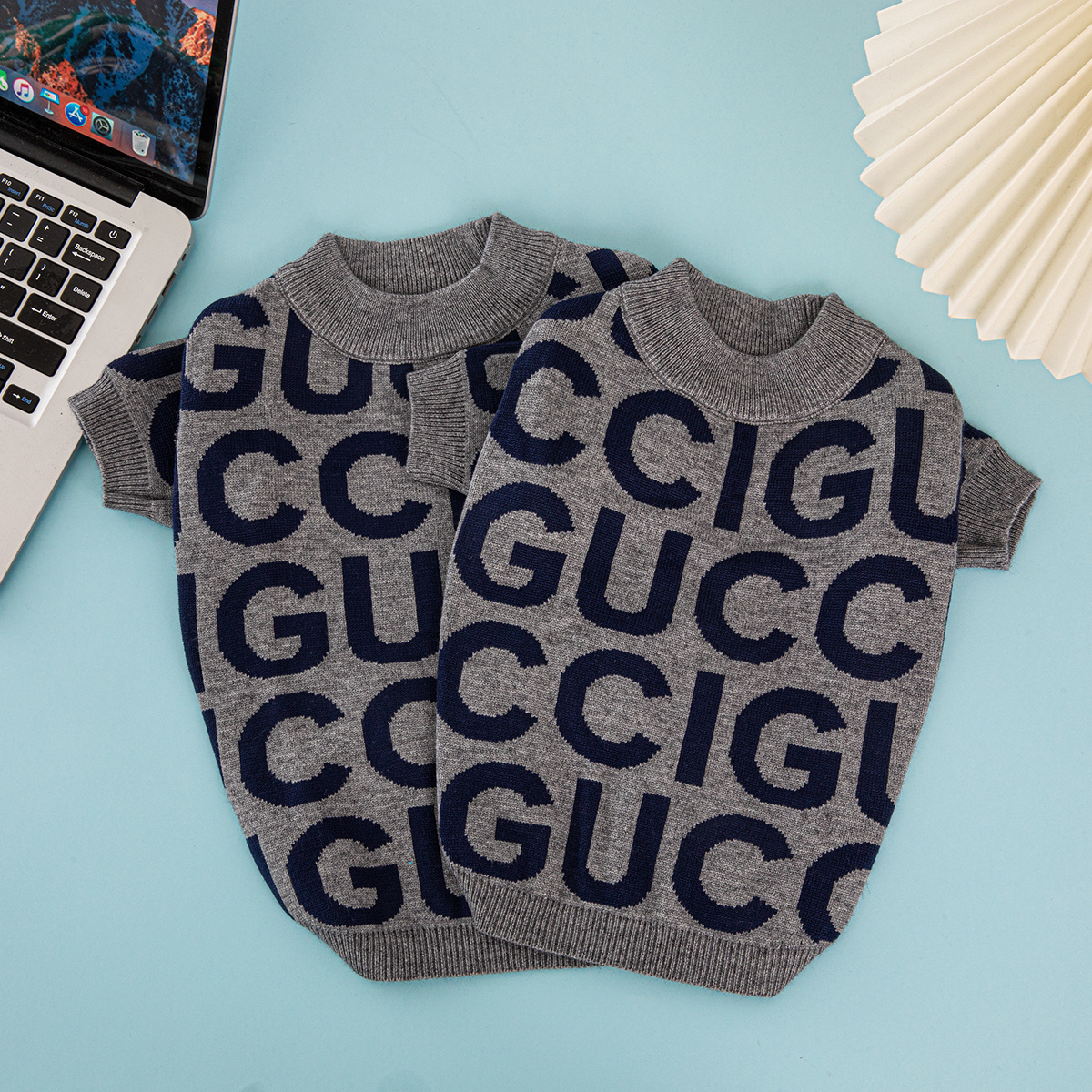 Free Shipping !GG Luxury Designer Dog Sweater Collection - Premium Knitted Dog Cardigan | Fashion Pet Apparel for Wholesale & ODM