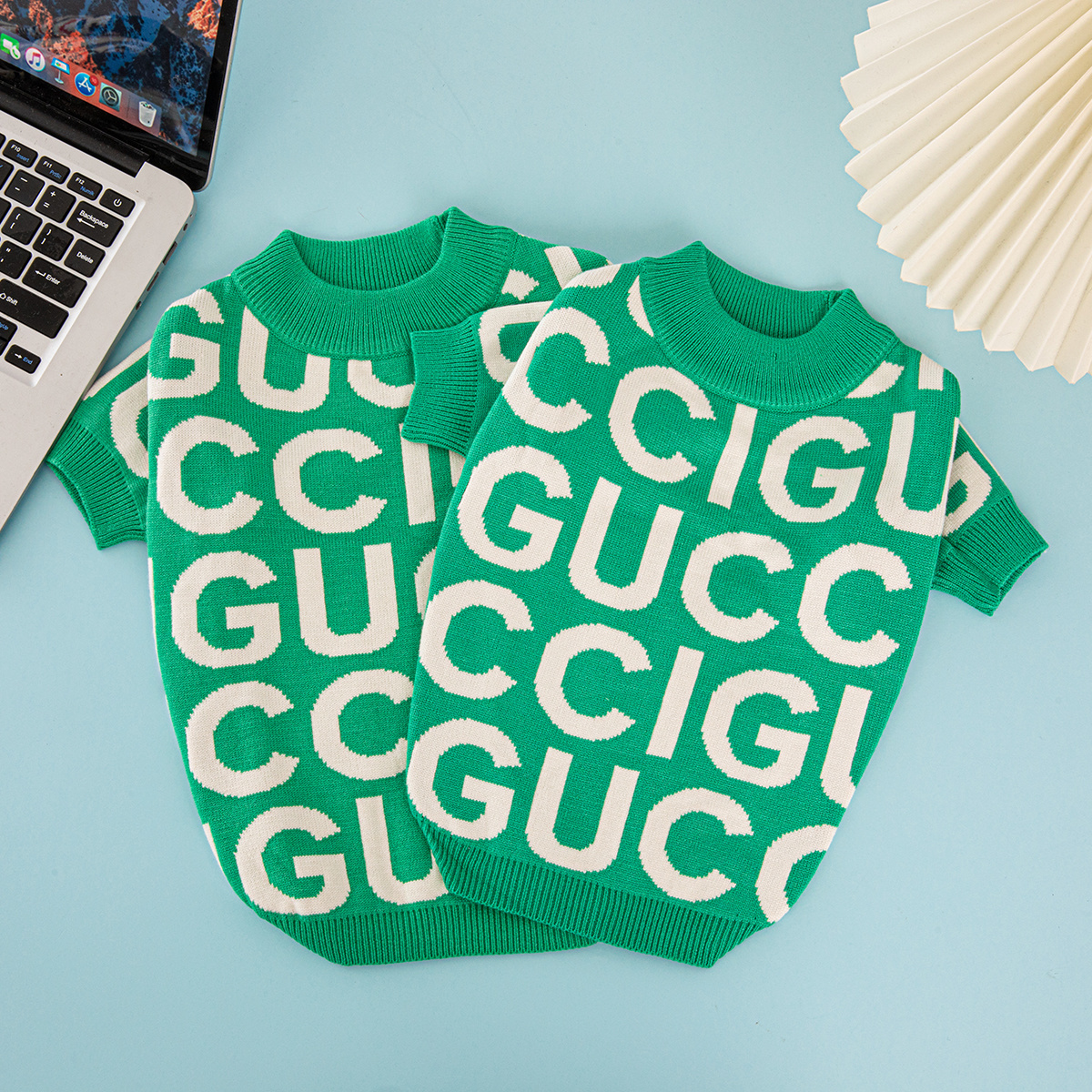 Free Shipping !GG Luxury Designer Dog Sweater Collection - Premium Knitted Dog Cardigan | Fashion Pet Apparel for Wholesale & ODM