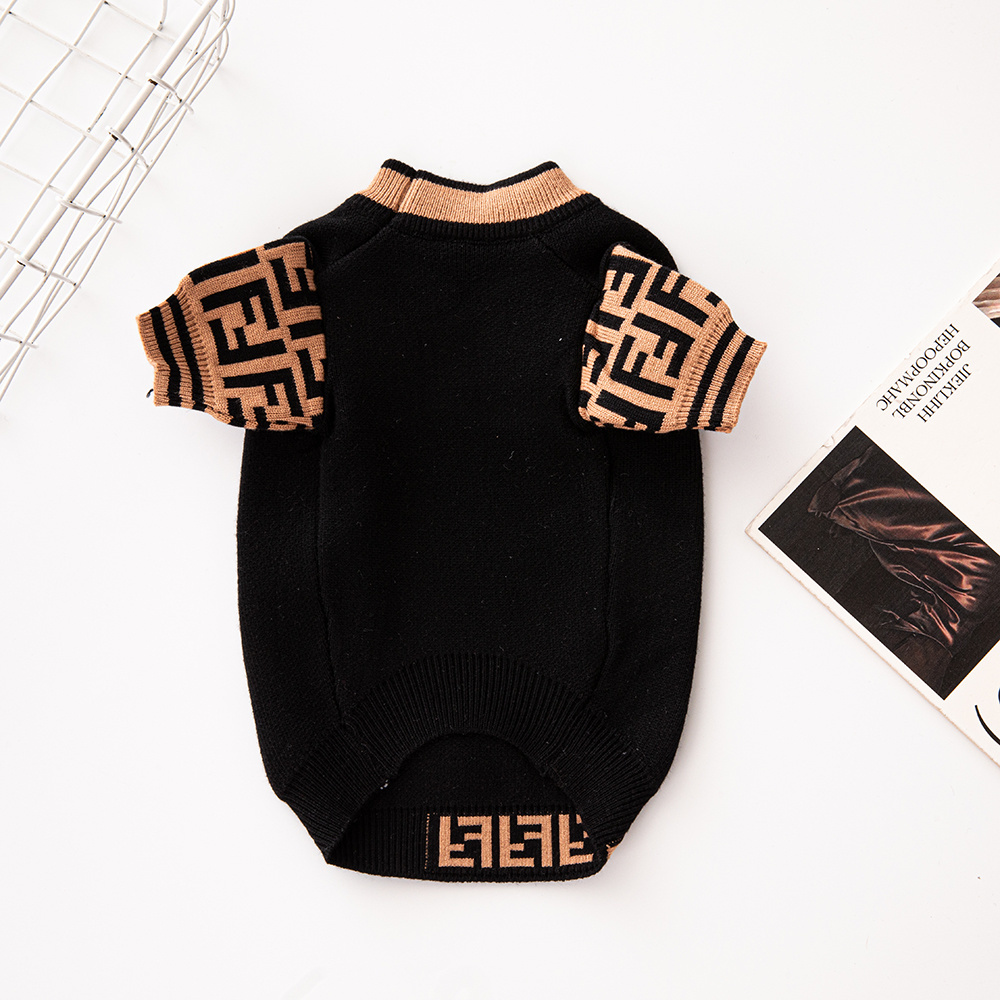 Free Shipping! Fendi-Inspired FF Monogram Dog Sweater – Luxury Dog Sweater