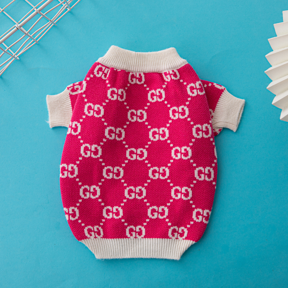 Free Shipping! Luxury Designer Dog Sweater Wholesale Gucy Knitwear for Dogs | Custom ODM/OEM Available