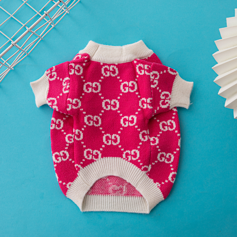 Free Shipping! Luxury Designer Dog Sweater Wholesale Gucy Knitwear for Dogs | Custom ODM/OEM Available