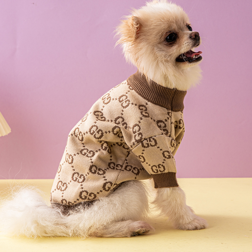 Free Shipping! Luxury Designer Dog Sweater Wholesale Gucy Knitwear for Dogs | Custom ODM/OEM Available